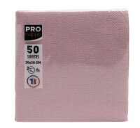 PROnappe Servietten altrosa 2-lagig 20,0 x 20,0 cm, 50 St.