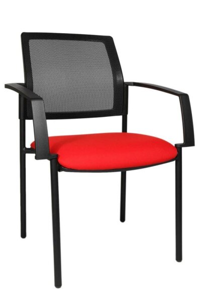 Topstar Besucherstühle BtoB 10 BB200A G210 rot, schwarz Stoff, 2 St.