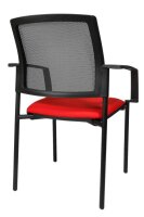 Topstar Besucherstühle BtoB 10 BB200A G210 rot, schwarz Stoff, 2 St.