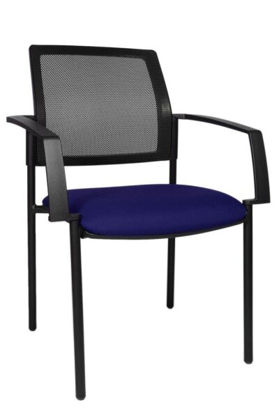 Topstar Besucherstühle BtoB 10 BB200A G260 blau, schwarz Stoff, 2 St.