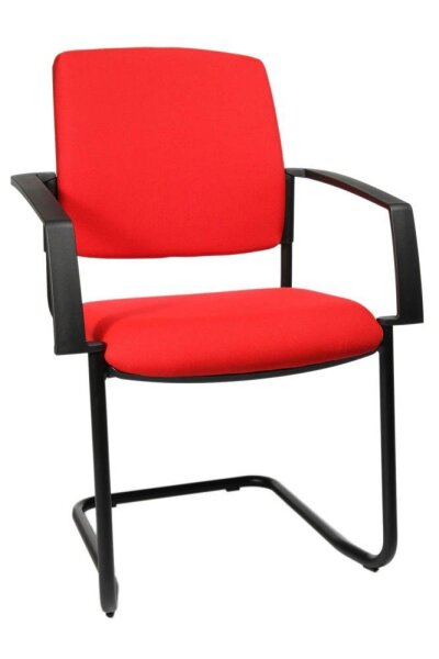 Topstar Besucherstühle BtoB 20 BB300A G21 rot Stoff, 2 St.