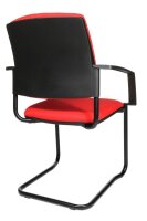 Topstar Besucherstühle BtoB 20 BB300A G21 rot Stoff, 2 St.