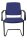 Topstar Besucherstühle BtoB 20 BB300A G26 blau Stoff, 2 St.