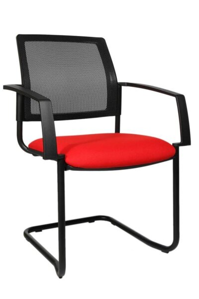 Topstar Besucherstühle BtoB 20 BB400A G210 rot Stoff, 2 St.