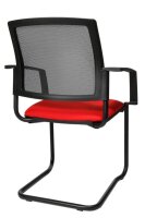 Topstar Besucherstühle BtoB 20 BB400A G210 rot Stoff, 2 St.