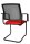 Topstar Besucherstühle BtoB 20 BB400A G210 rot Stoff, 2 St.