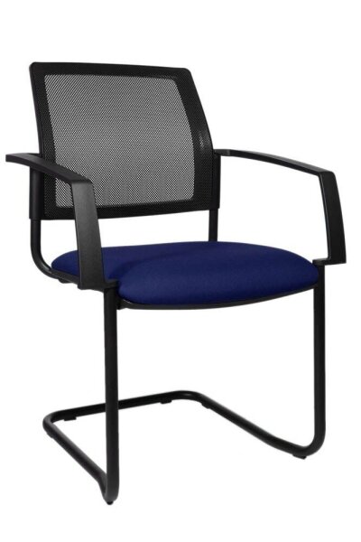 Topstar Besucherstühle BtoB 20 BB400A G260 blau, schwarz Stoff, 2 St.