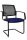 Topstar Besucherstühle BtoB 20 BB400A G260 blau, schwarz Stoff, 2 St.