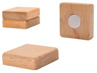 SIGEL Magnete braun, Holz 3,3 x 3,3 x 0,9 cm, 4 St.