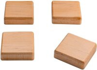 SIGEL Magnete braun, Holz 3,3 x 3,3 x 0,9 cm, 4 St.
