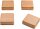 SIGEL Magnete braun, Holz 3,3 x 3,3 x 0,9 cm, 4 St.
