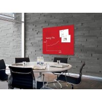 SIGEL Glas-Magnettafel Artverum 120,0 x 90,0 cm rot