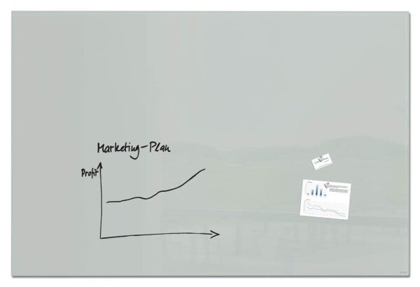SIGEL Glas-Magnettafel Artverum 180,0 x 120,0 cm grau