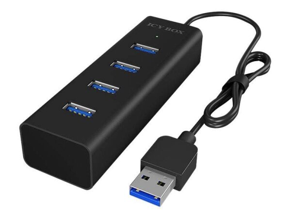 RaidSonic ICY BOX® USB-Hub IB-HUB1409-U3 4-fach schwarz