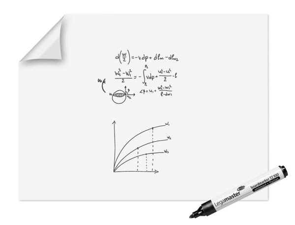 Legamaster Flipchart-Folie Magic-Chart Whiteboard blanko 90,0 x 120,0 cm, 15 Blatt