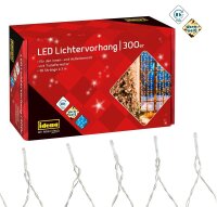 Idena 3,0 x 3,0 m LED Lichtervorhang transparent 3,0 m
