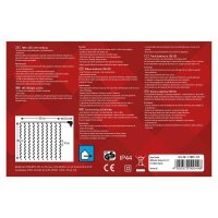 Idena 3,0 x 3,0 m LED Lichtervorhang transparent 3,0 m