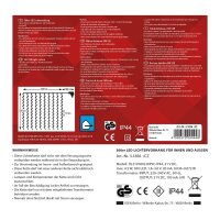 Idena 3,0 x 3,0 m LED Lichtervorhang transparent 3,0 m