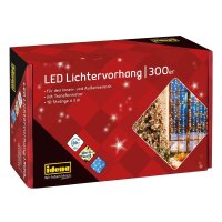 Idena 3,0 x 3,0 m LED Lichtervorhang transparent 3,0 m