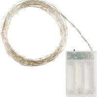 Idena 20er Micro LED Lichterkette silber 2,2 m