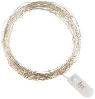 Idena 100er Micro LED Lichterkette silber 10,2 m