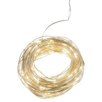 Idena 100er Micro LED Lichterkette silber 10,2 m