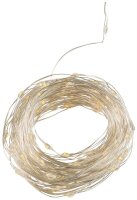 Idena 100er Micro LED Lichterkette silber 10,2 m
