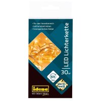 Idena 30er LED Lichterkette transparent 2,6 m