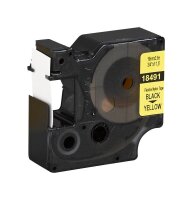 DYMO Schriftband RHINO  18490, 12 mm, schwarz auf gelb, 1 St.
