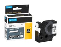 DYMO Schriftband RHINO  18489, 19 mm, schwarz auf...