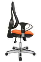 Topstar Bürostuhl Open Point SY Deluxe, OP290U G04 Stoff orange, Gestell chrom