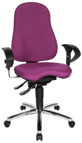 Topstar Bürostuhl Sitness® 10, SI59U G03 Stoff lila, Gestell chrom