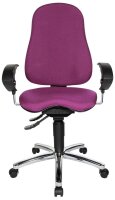 Topstar Bürostuhl Sitness® 10, SI59U G03 Stoff lila, Gestell chrom