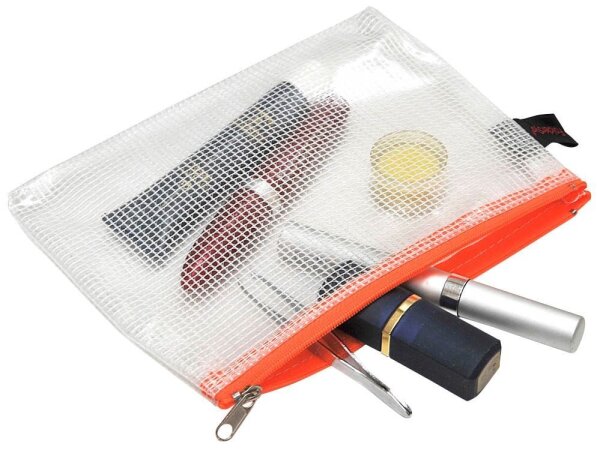 FolderSys Reißverschlussbeutel DIN A6 transparent/orange 0,15 mm, 1 St.