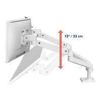 ergotron Monitor-Halterung LX Pro Dual Side-By-Side 45-686-290 weiß für 2 Monitore, Tischbohrung, Tischklemme