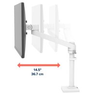 ergotron Monitor-Halterung NX 45-669-216 weiß für 1 Monitor, Tischklemme, Tischbohrung