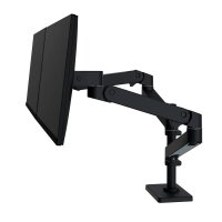 ergotron Monitor-Halterung LX Pro Dual Stacking 45-690-292 schwarz für 2 Monitore, Tischbohrung, Tischklemme
