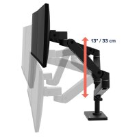 ergotron Monitor-Halterung LX Pro Dual Stacking 45-690-292 schwarz für 2 Monitore, Tischbohrung, Tischklemme