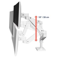 ergotron Monitor-Halterung LX Pro Dual Stacking 45-690-290 weiß für 2 Monitore, Tischbohrung, Tischklemme