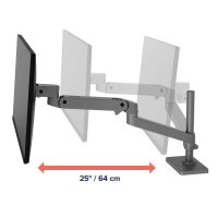 ergotron Monitor-Halterung LX Pro 45-695-293 dunkelgrau für 1 Monitor, Tischklemme