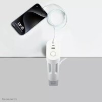 Neomounts DS22-840BL6 3-fach Tischsteckdose 1,4 m weiß mit USB-Buchse