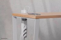Neomounts DS22-840BL6 3-fach Tischsteckdose 1,4 m weiß mit USB-Buchse