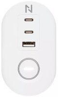 Neomounts DS22-840BL6 3-fach Tischsteckdose 1,4 m weiß mit USB-Buchse