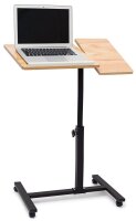 relaxdays PC-Tisch höhenverstellbar eiche hell 60,0...