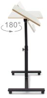 relaxdays PC-Tisch höhenverstellbar eiche hell 60,0 x 40,5 x 58,0 - 95,0 cm