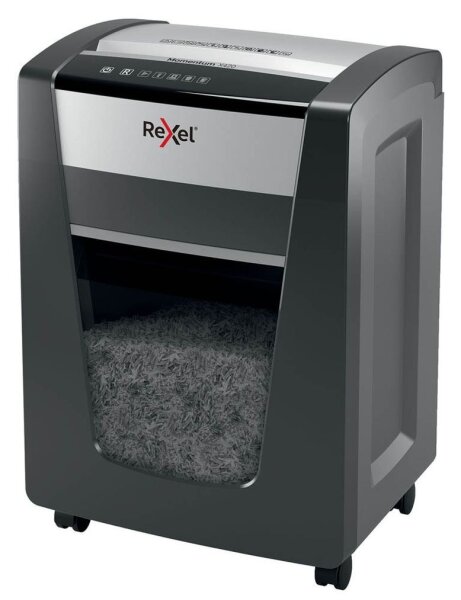Rexel Momentum X420 Aktenvernichter mit Partikelschnitt P-4, 4 x 40 mm, bis 20 Blatt, schwarz