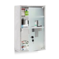 relaxdays Medizinschrank EMERGENCY XL ohne Norm silber