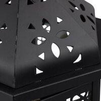 relaxdays ohne Leuchtmittel Laternen-Set schwarz 12,5/16,0/20,0 cm, 3 St.