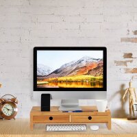 relaxdays Monitorständer braun