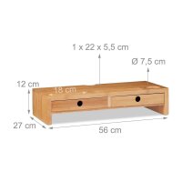 relaxdays Monitorständer braun